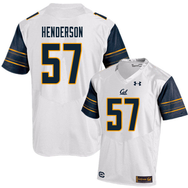 Men #57 Nick Henderson Cal Bears UA College Football Jerseys Sale-White - Click Image to Close
